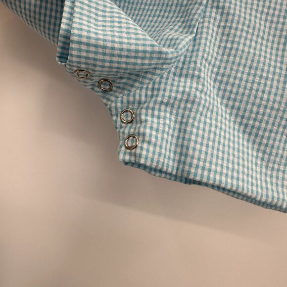 Lulu Bebe Cotton Smocked Pete Shortall Sea Animals sz 3 Months Baby Boy Jon Jon - Picture 5 of 6